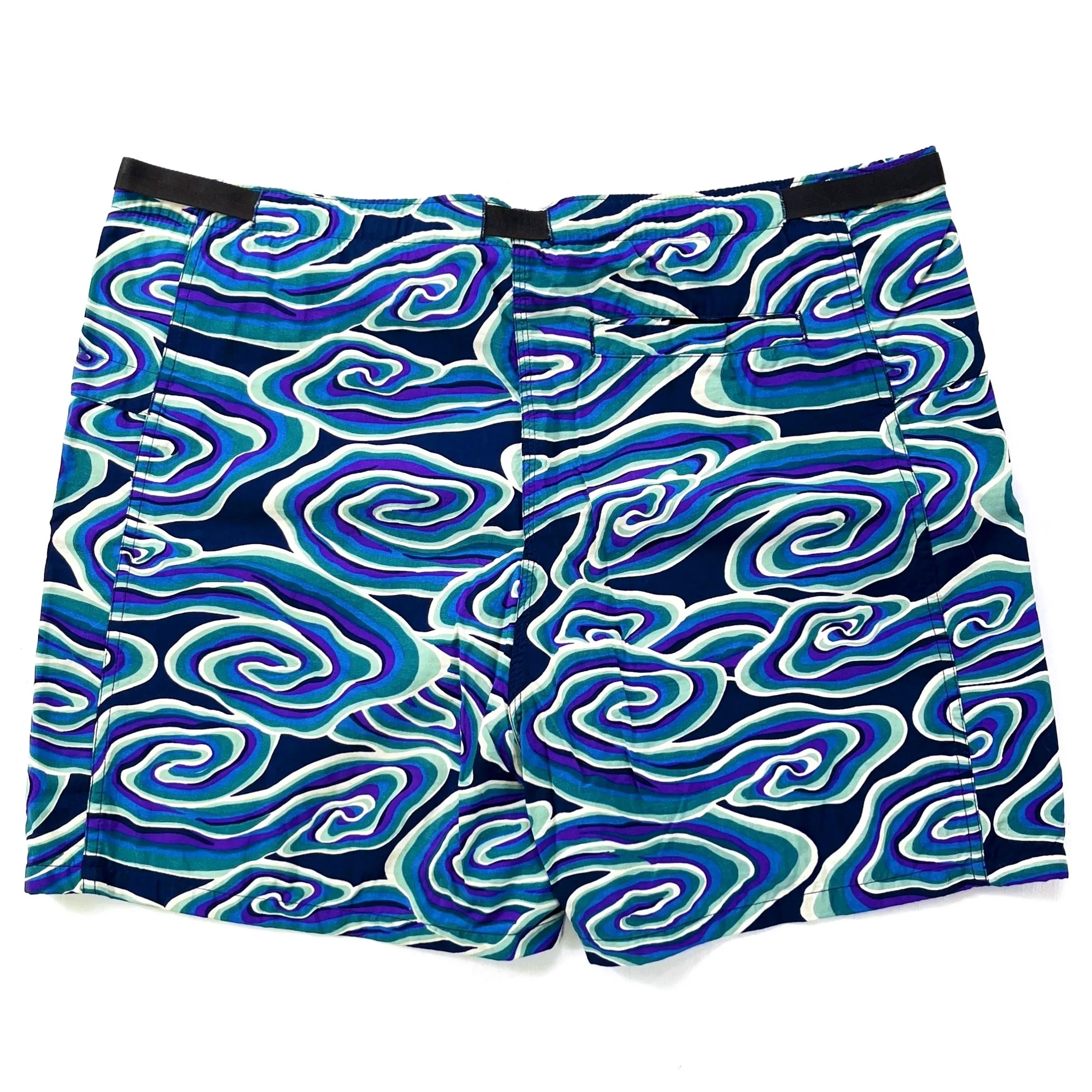 1994 Patagonia 4” Printed Nylon River Shorts, Java: Indigo (L/XL)