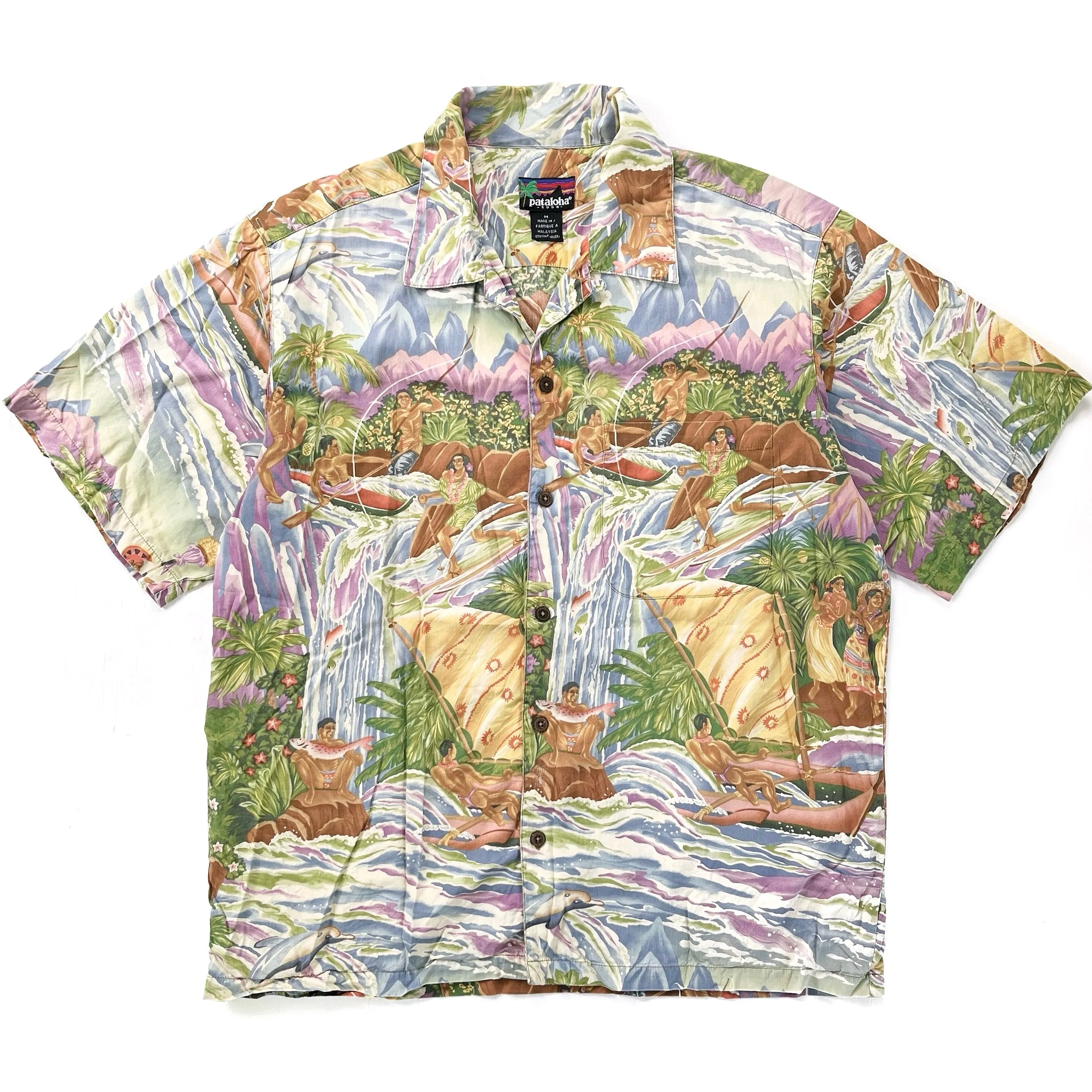 1994 Patagonia Limited Edition Pataloha Print Shirt, Paradise (M)