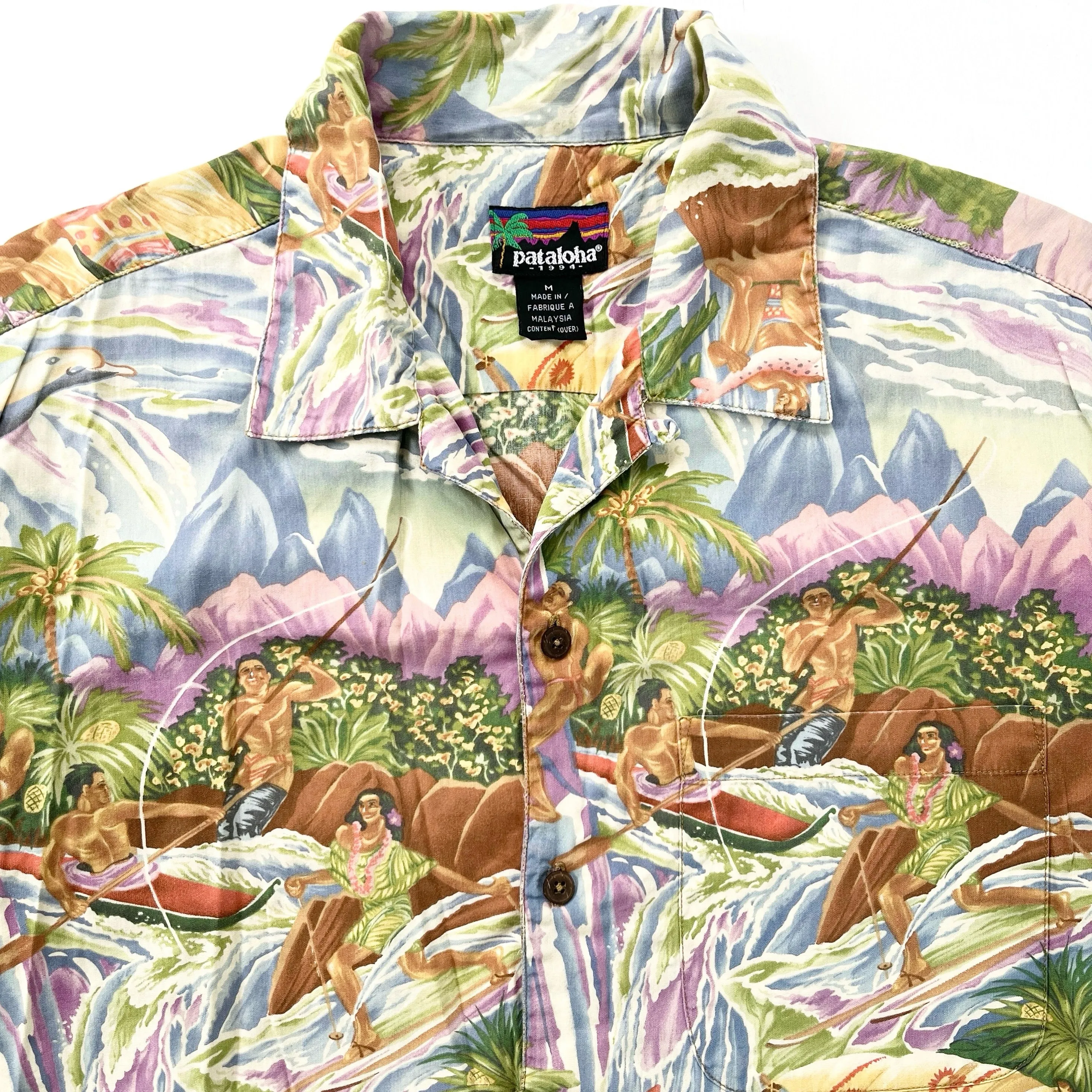 1994 Patagonia Limited Edition Pataloha Print Shirt, Paradise (M)