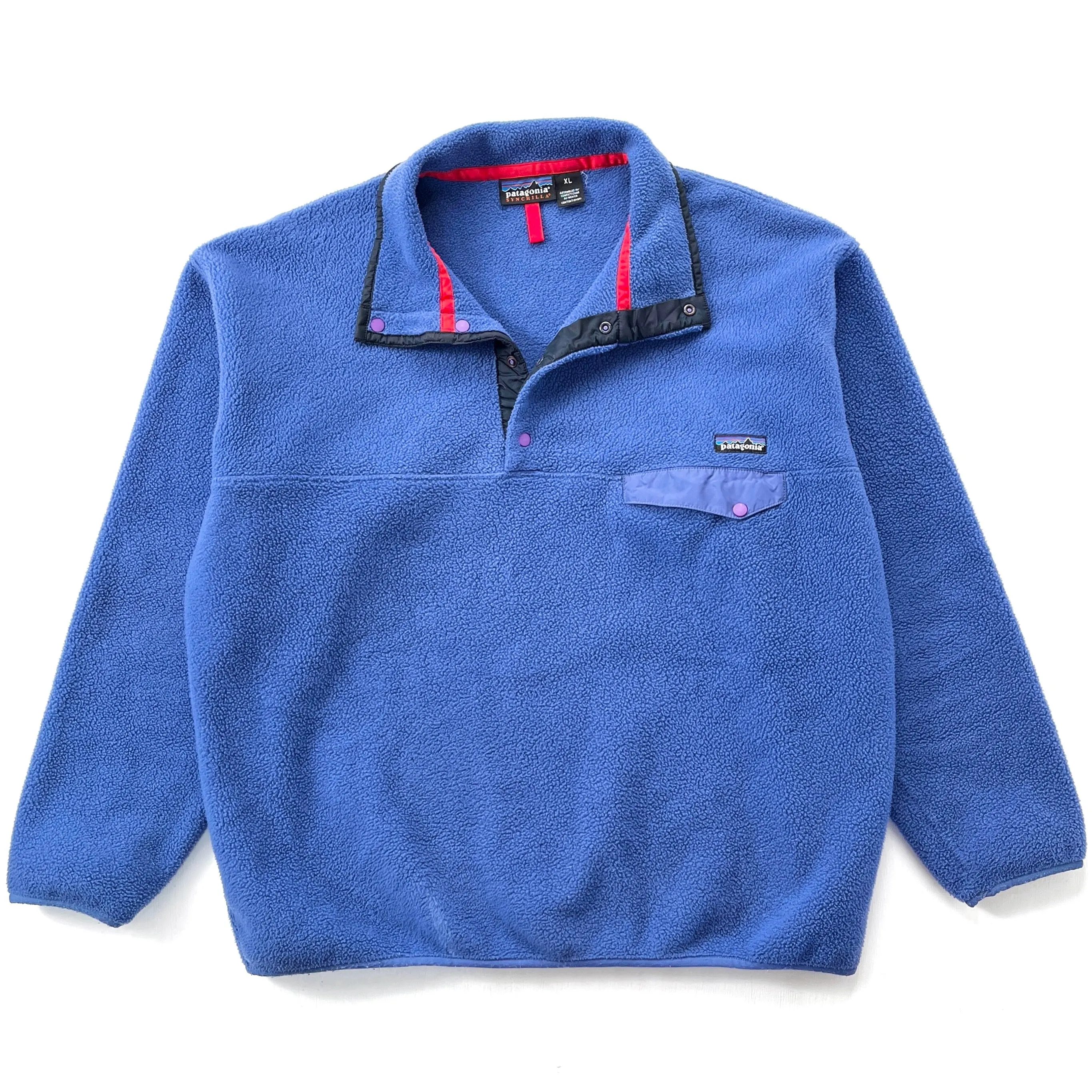 1997 Patagonia Synchilla Snap-T Fleece Pullover, True Blue (XL)