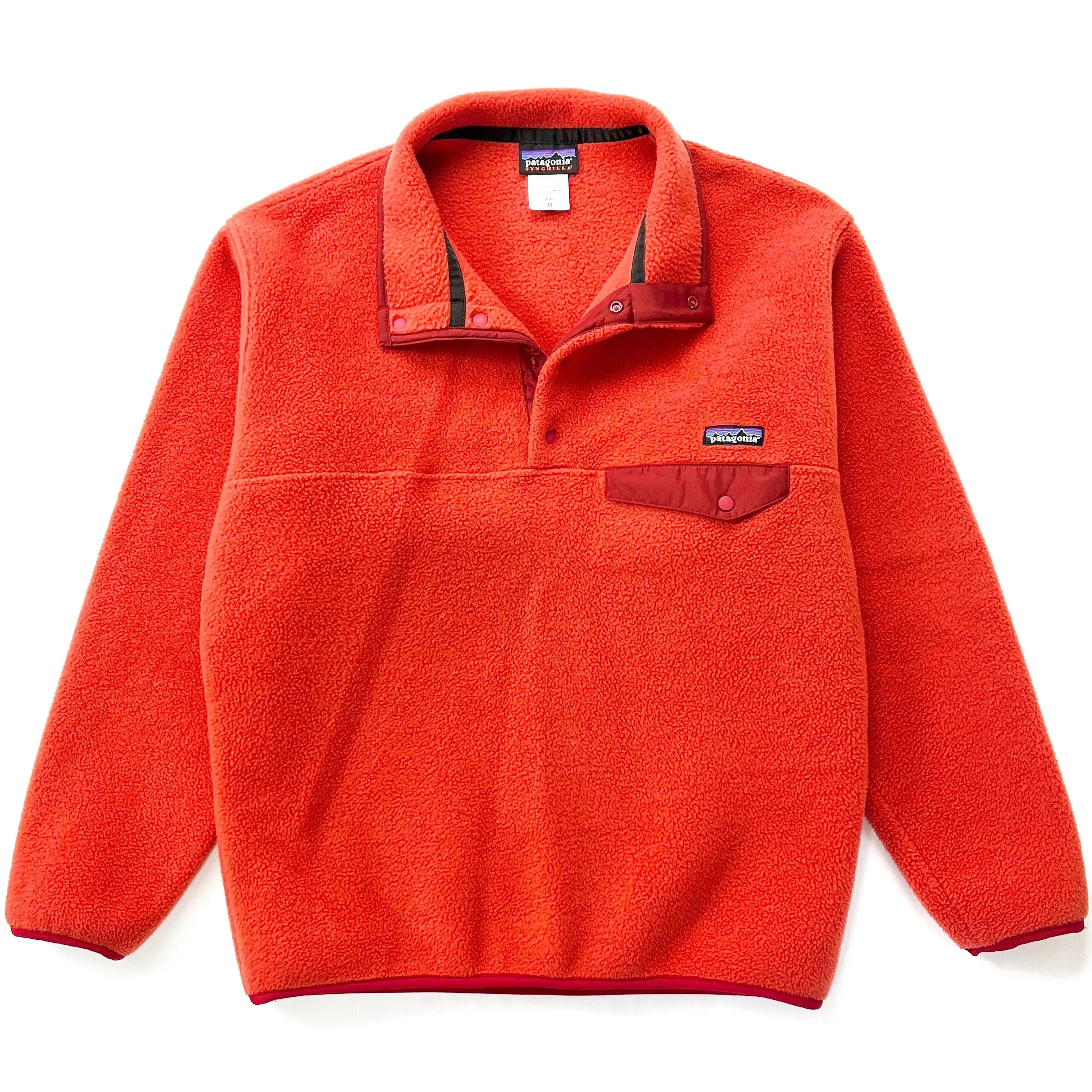 2006 Patagonia Synchilla Snap-T Pullover, Papaya Orange (M)