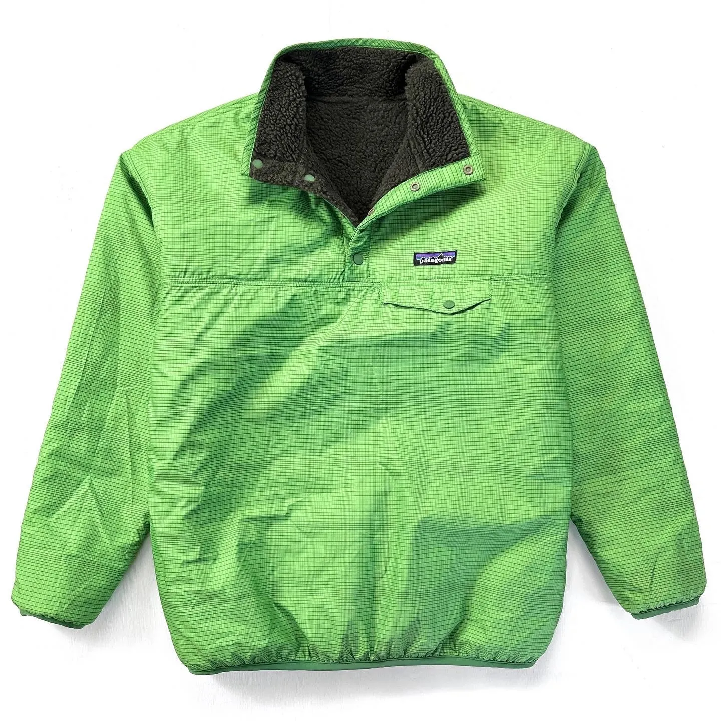 2007 Patagonia Reversible Deep Pile Snap-T, Loden & Vine (S)