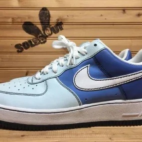 2007 womens nike air force one 1 low sz 12 shades of blue 315115-412 cr