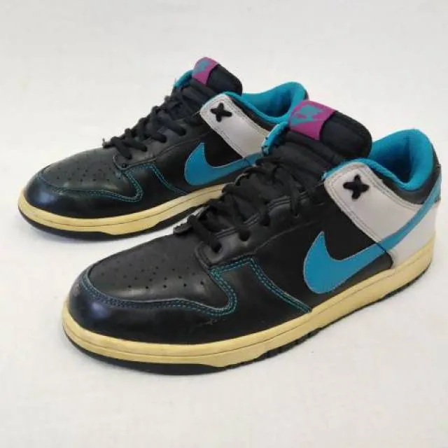 2009 nike dunk low black neo turquoise grey 318019-041 us 8