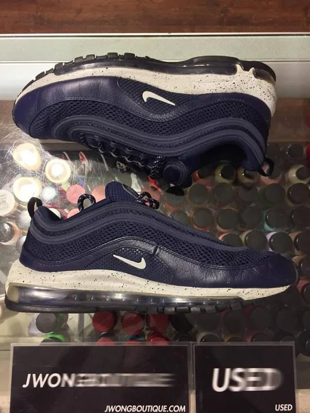 2012 nike air max 97 black and blue street grey