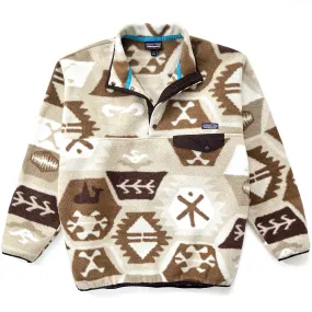 2015 Patagonia Printed Synchilla Snap-T, Cave: Khaki (L/XL)