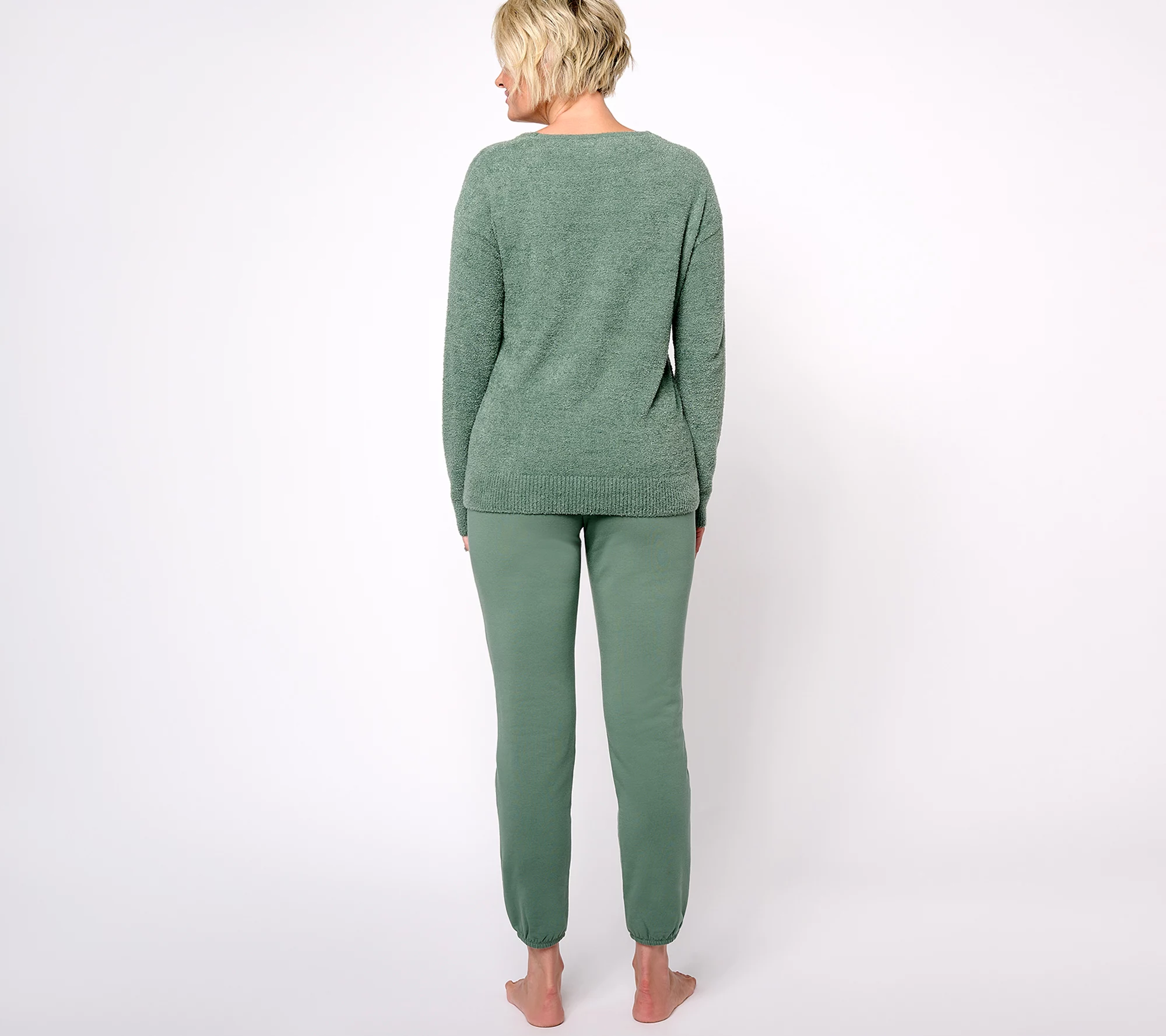 "As Is" Barefoot Dreams Petite CozyChic Pullover & Pant Set