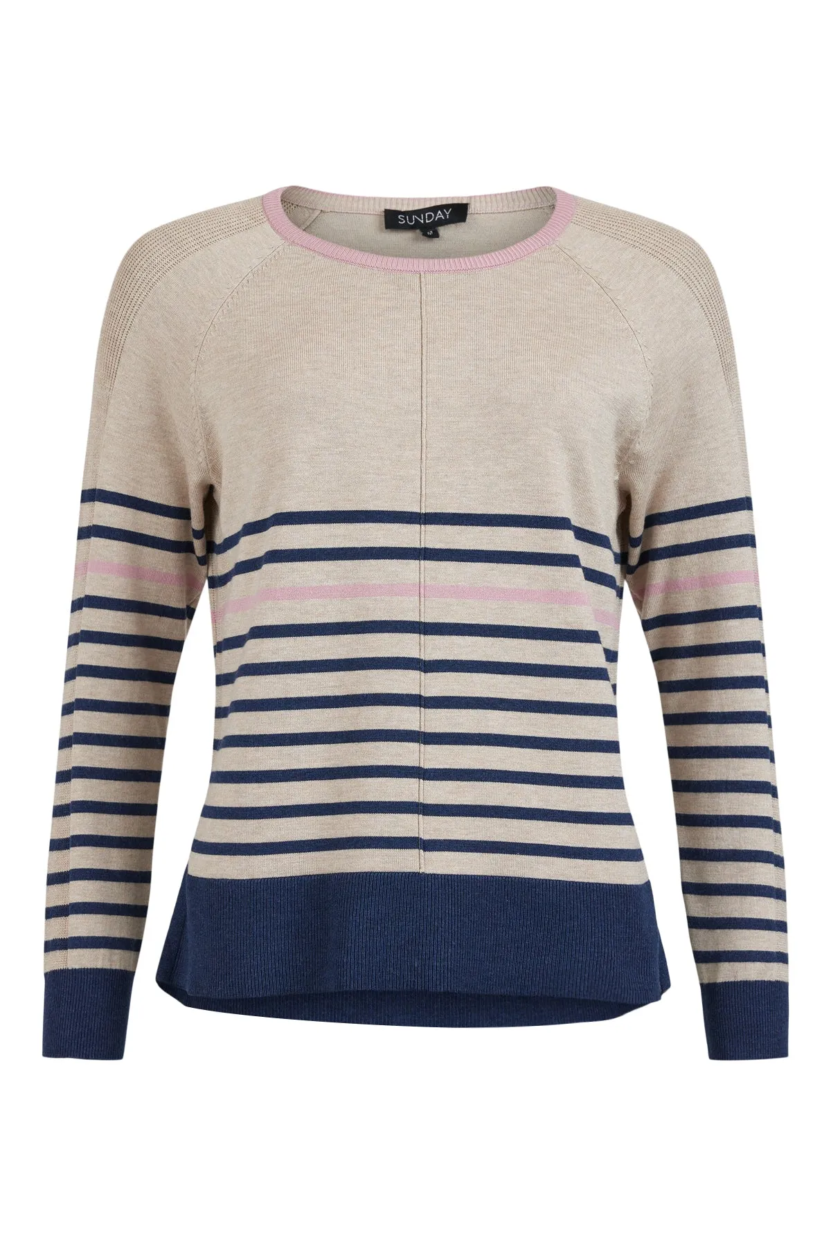 6938 - Strip Print Pullover - Sunday