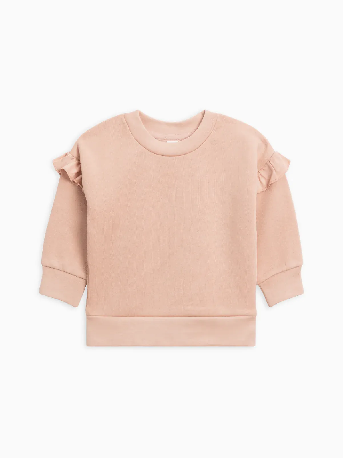 Abbie Ruffle Pullover Sweatshirt - Fawn