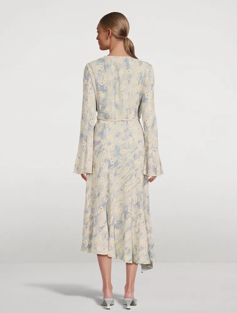 ACNE STUDIOS Wrap Dress Floral Print