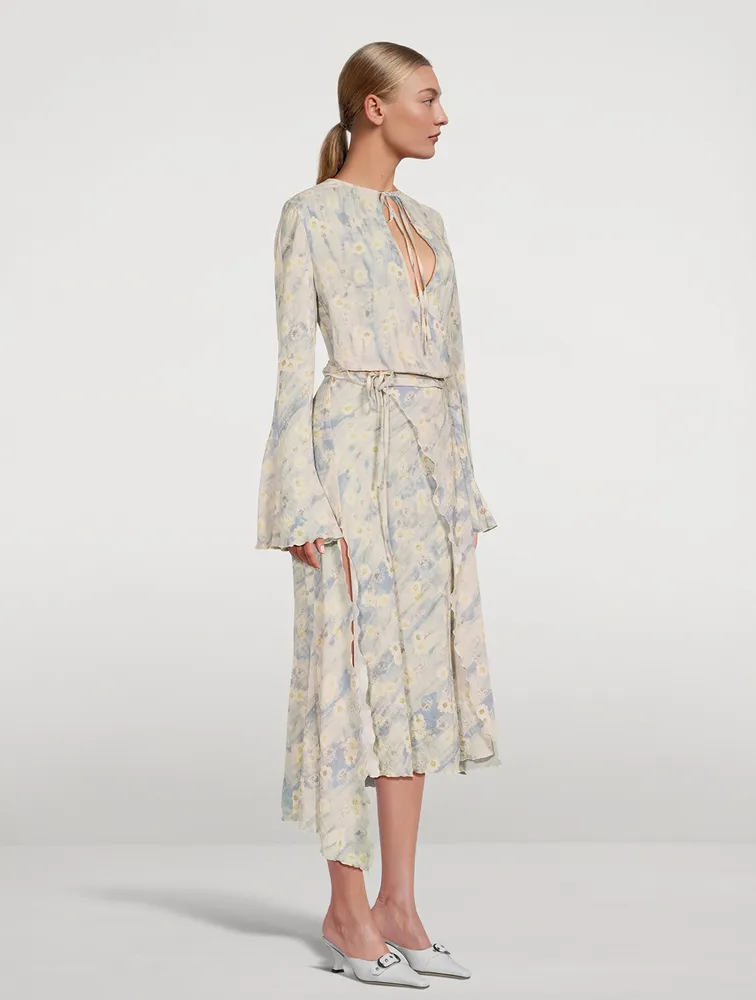 ACNE STUDIOS Wrap Dress Floral Print