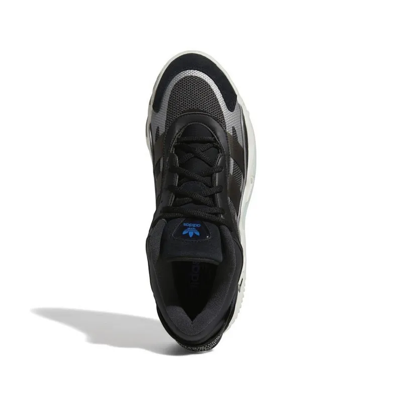 adidas Originals Mens Niteball II Trainers Core Black/Off White/Blue Bird