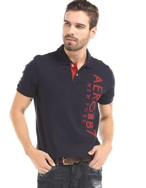 Aeropostale Appliqued Front Polo Shirt