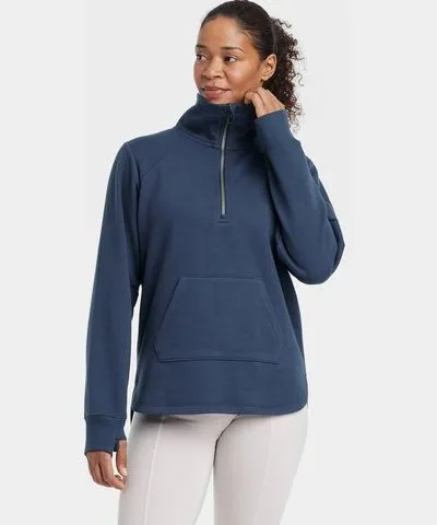 All In Motion Women's Fleece 1/2 Zip Legging Friendly Pullover Sweatshirt