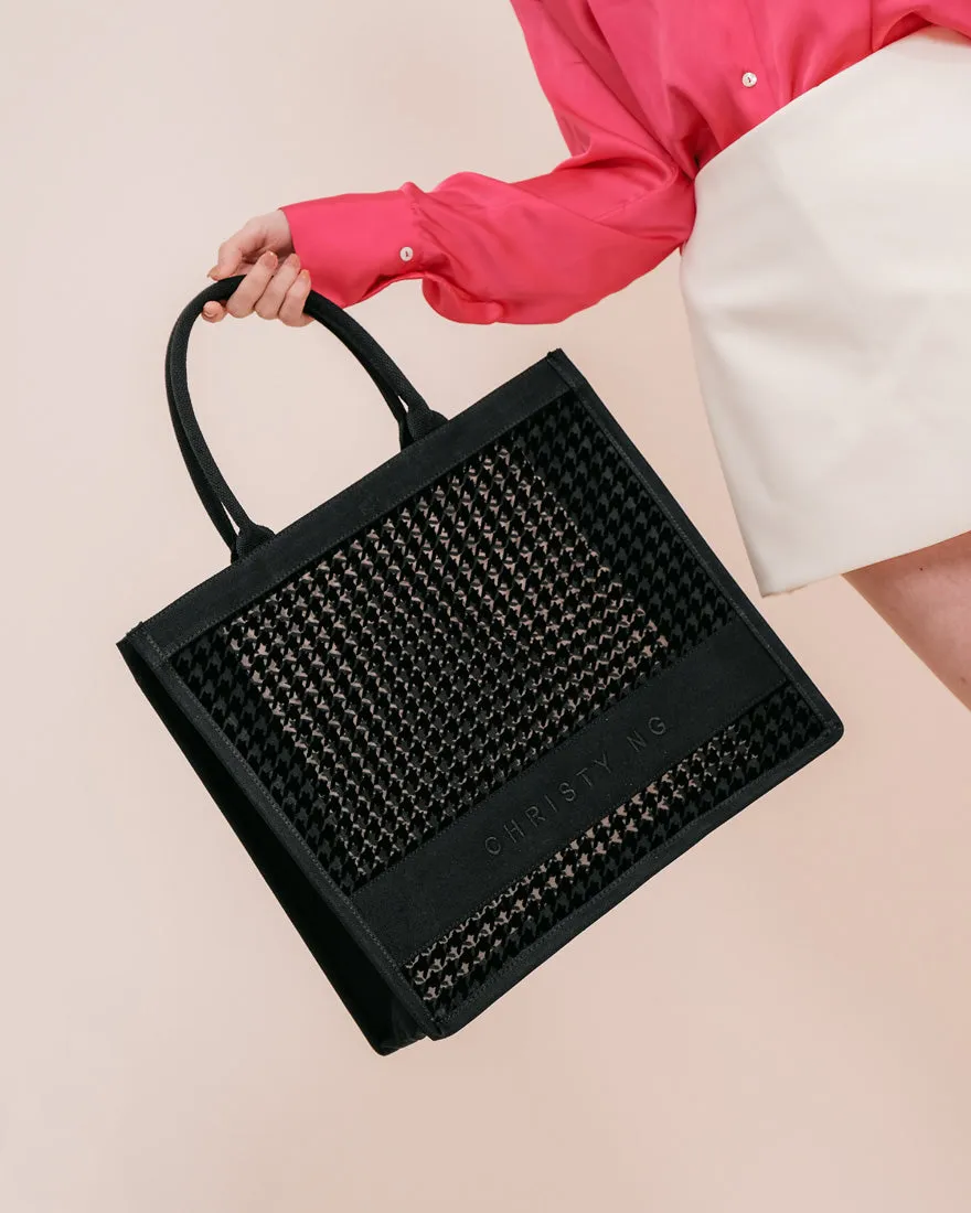 Alyssa Houndstooth Tote Bag