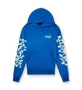 Amiri    Blue Bones Stacked Hoodie