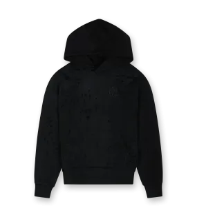 Amiri    Shotgun Embroidered Hoodie Black