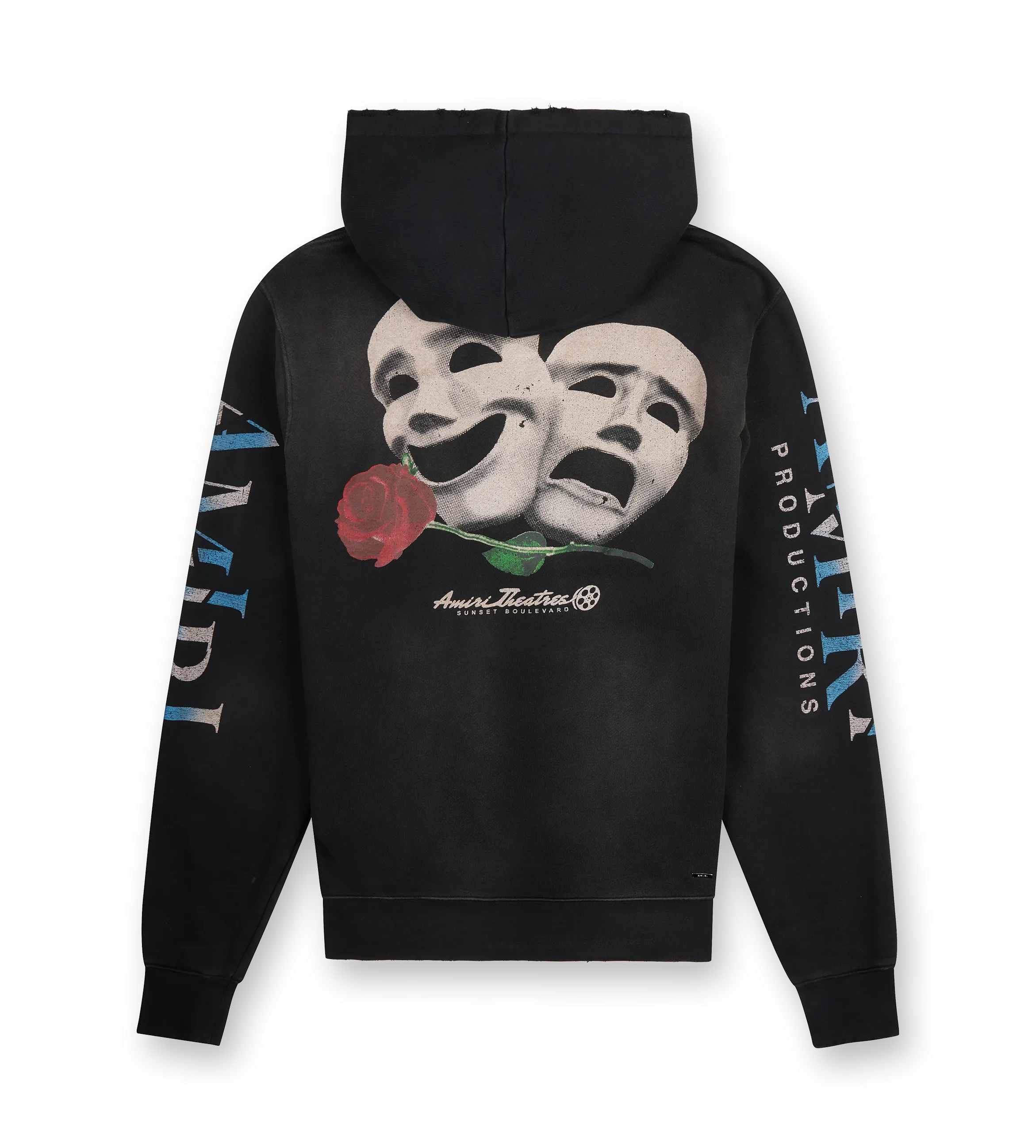 Amiri    Theatre Masks Hoodie Black