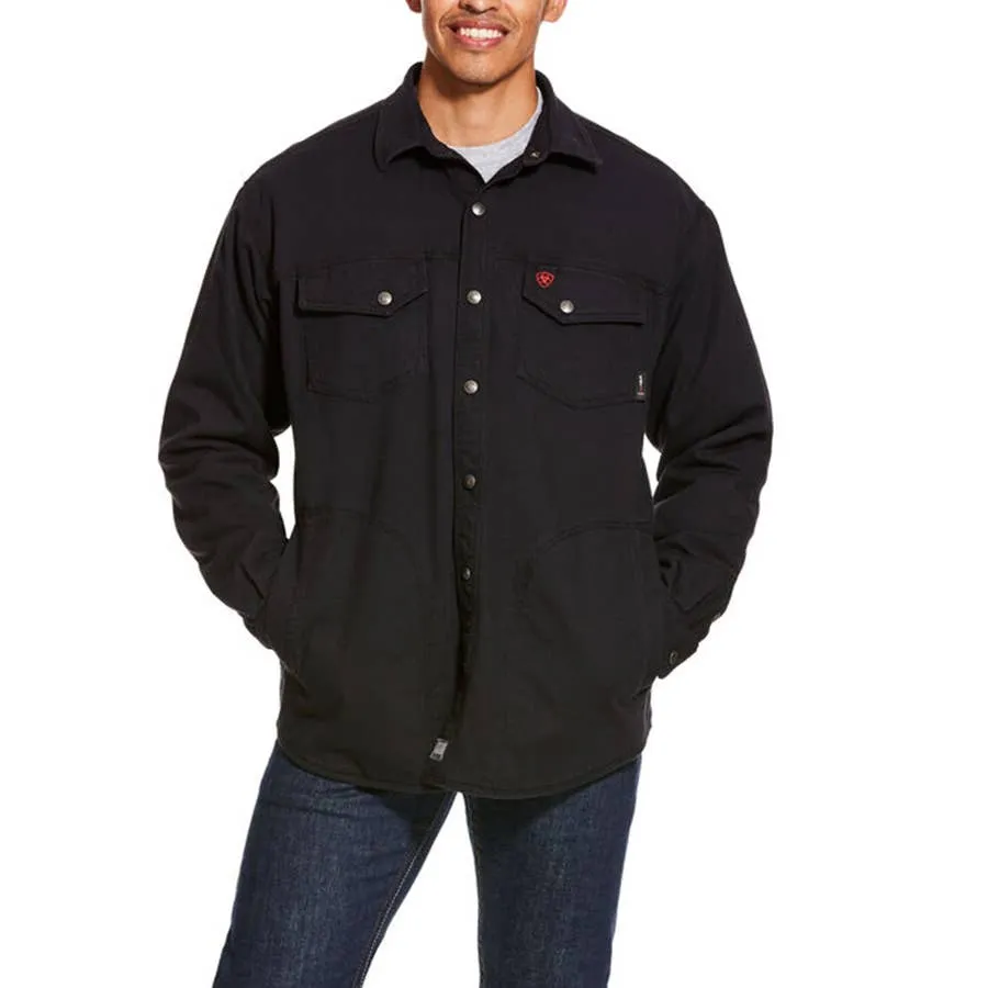 Ariat Men's Flame Resistant Rig Shirt Jacket - Black - XL