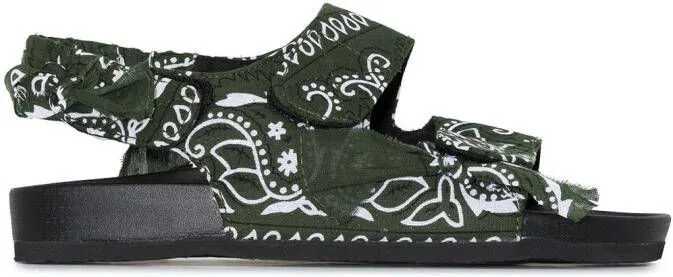 Arizona Love Apache bandana-print sandals Green