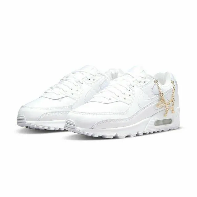 AUTHENTIC NIKE AIR MAX 90 PRM Charm White Gold Women Run...