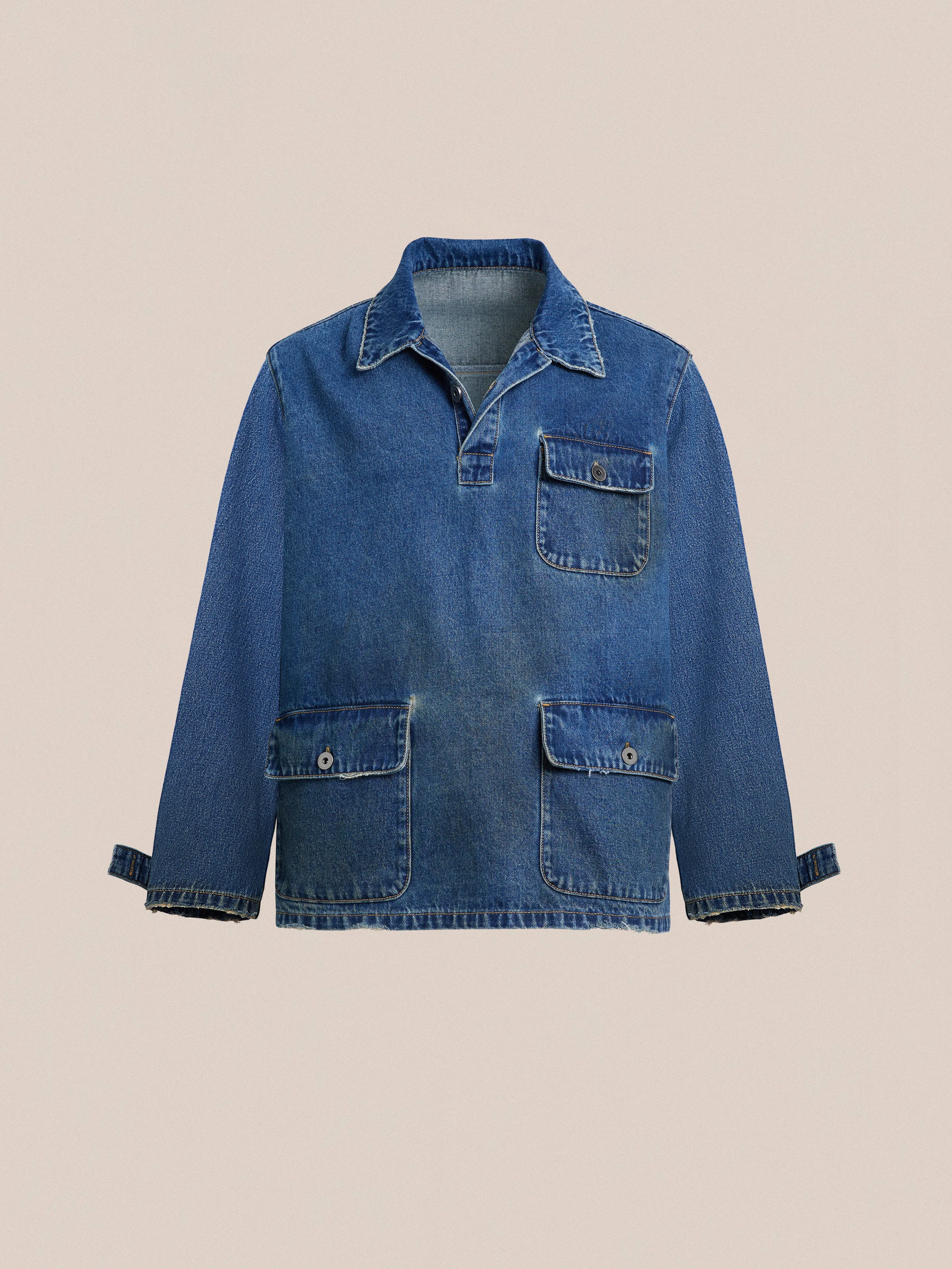 Azin Denim Pullover Work Shirt