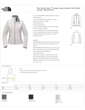 B2B1 NF0A3LGU The North Face Ladies Apex Barrier Soft Shell Jacket