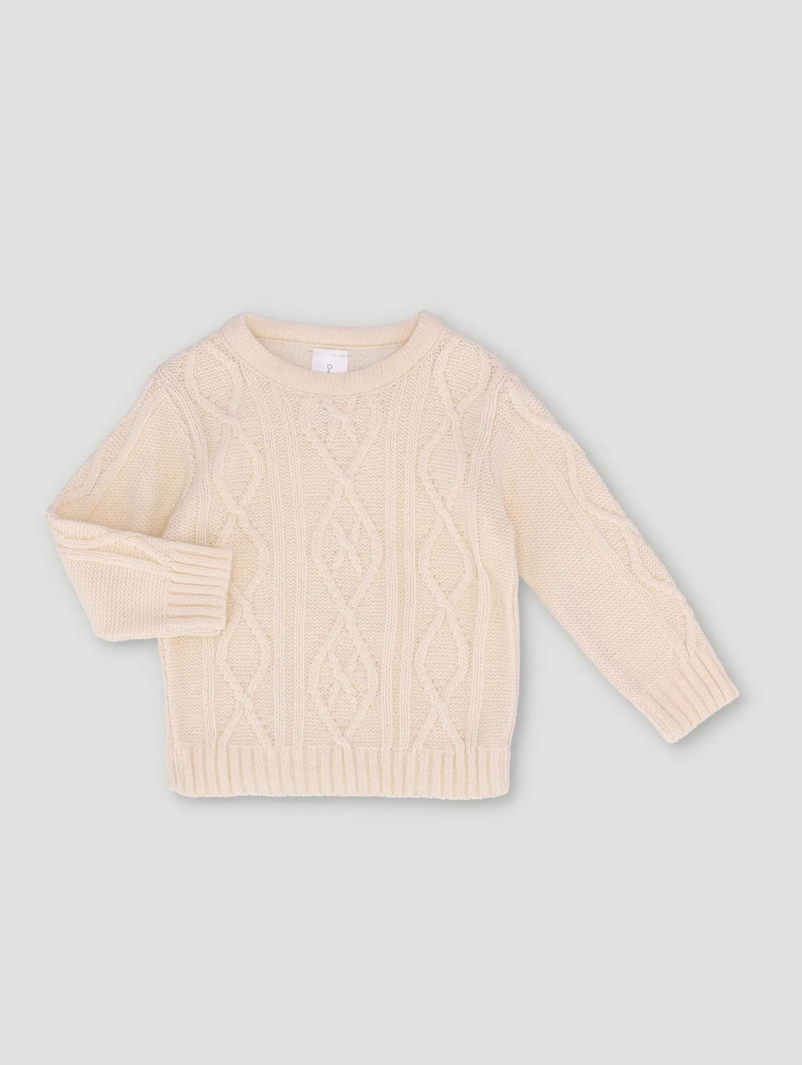 Baby Boys Cable Knit Jacket - Cream