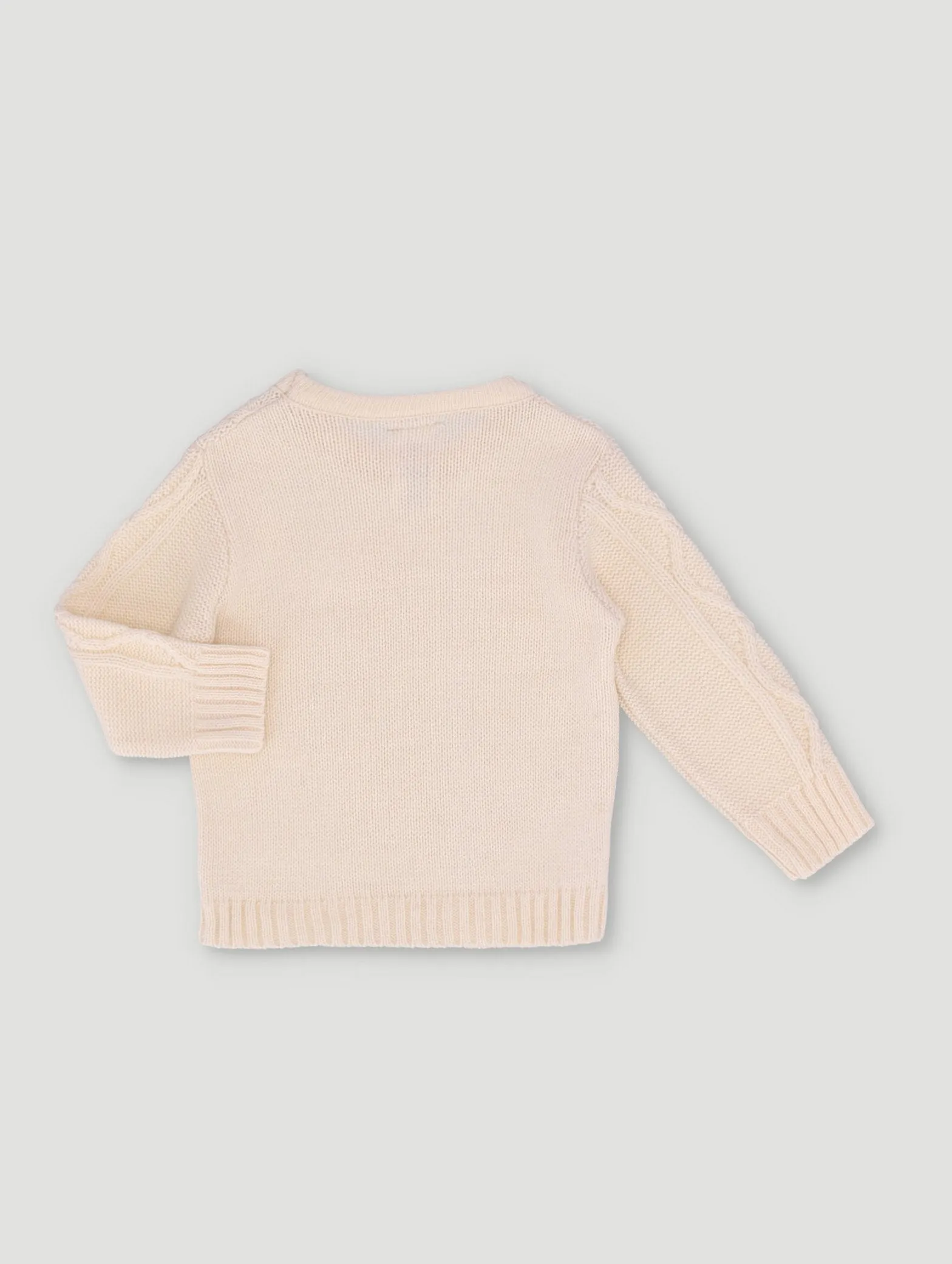 Baby Boys Cable Knit Jacket - Cream