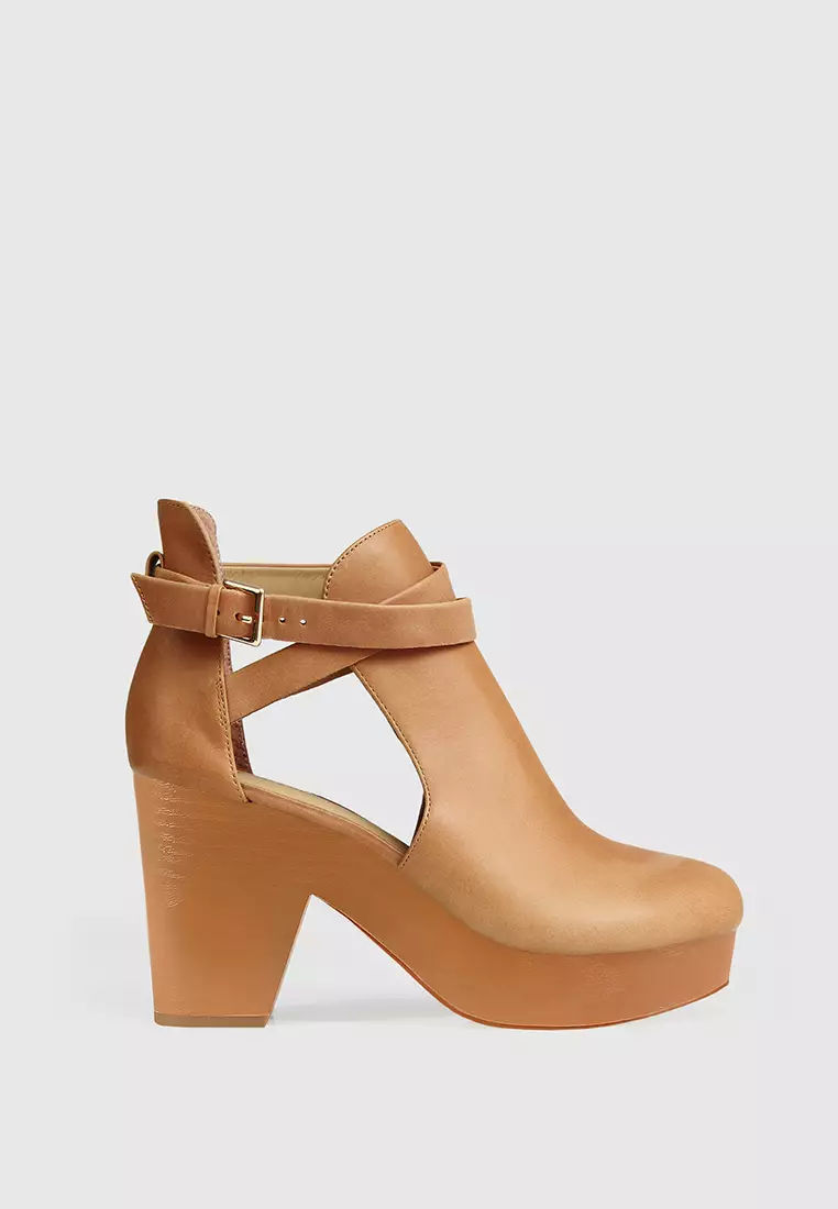 Belle & Bloom Fearless Clog Ankle Boot - Tan