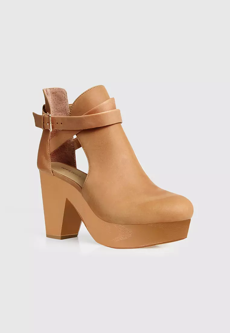 Belle & Bloom Fearless Clog Ankle Boot - Tan