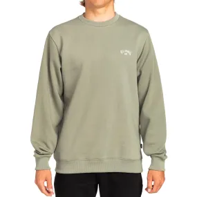 Billabong Mens Arch Crew Neck Pullover Sweatshirt - Sage