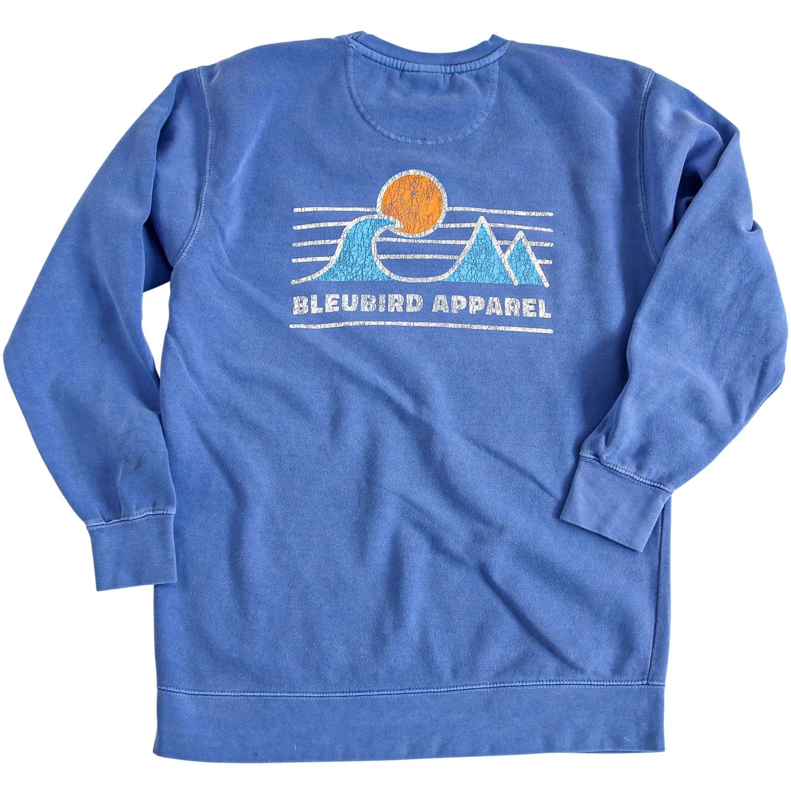 Bleubird Horizon Crew Neck Pullover Sweatshirt - Ocean