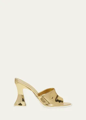 Bottega Veneta Cha Cha Metallic Mule Sandals