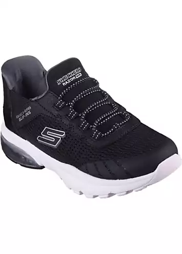 Boys Black Razor Air Hyper-Brisk Slip Ins Trainers by Skechers | Look Again