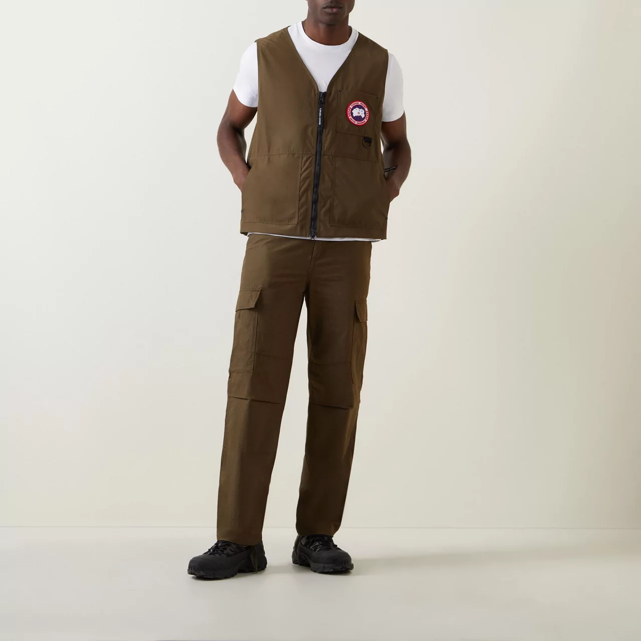 CANADA GOOSE Canmore Logo Gilet - Khaki