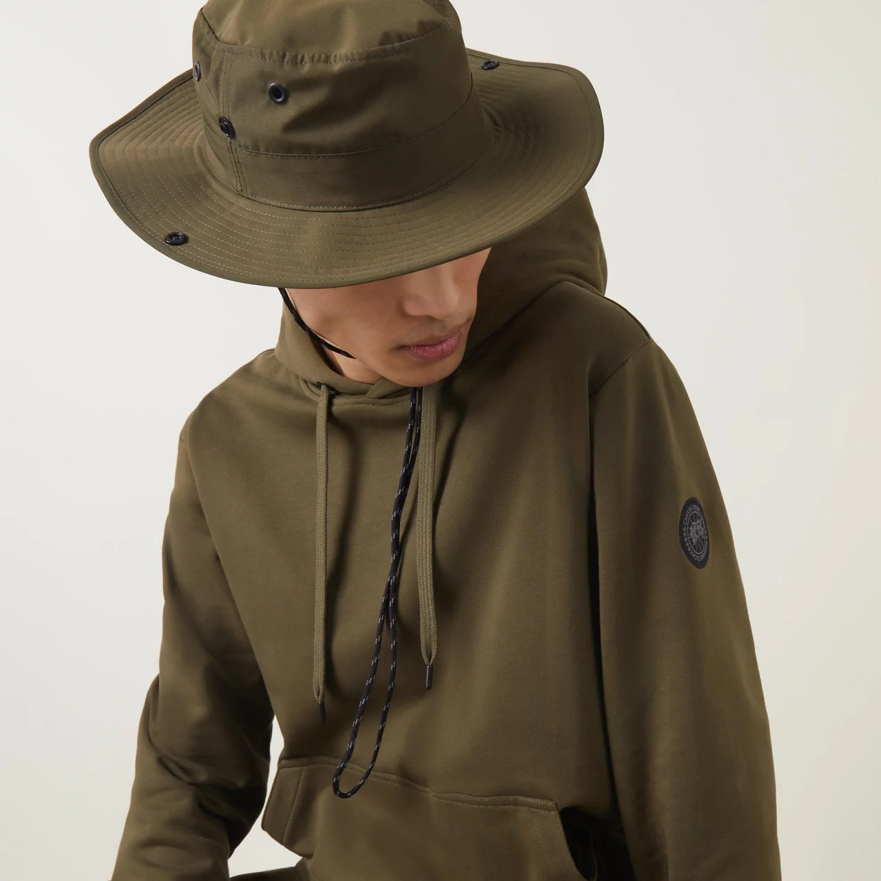 CANADA GOOSE Huron Drawstring Hoodie - Khaki