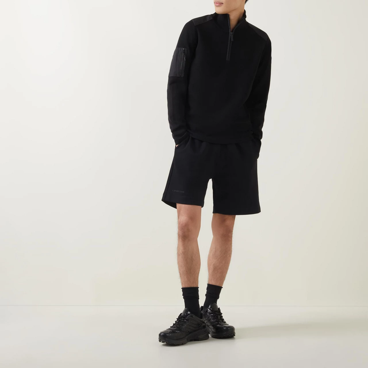 CANADA GOOSE Huron Drawstring Shorts - Black