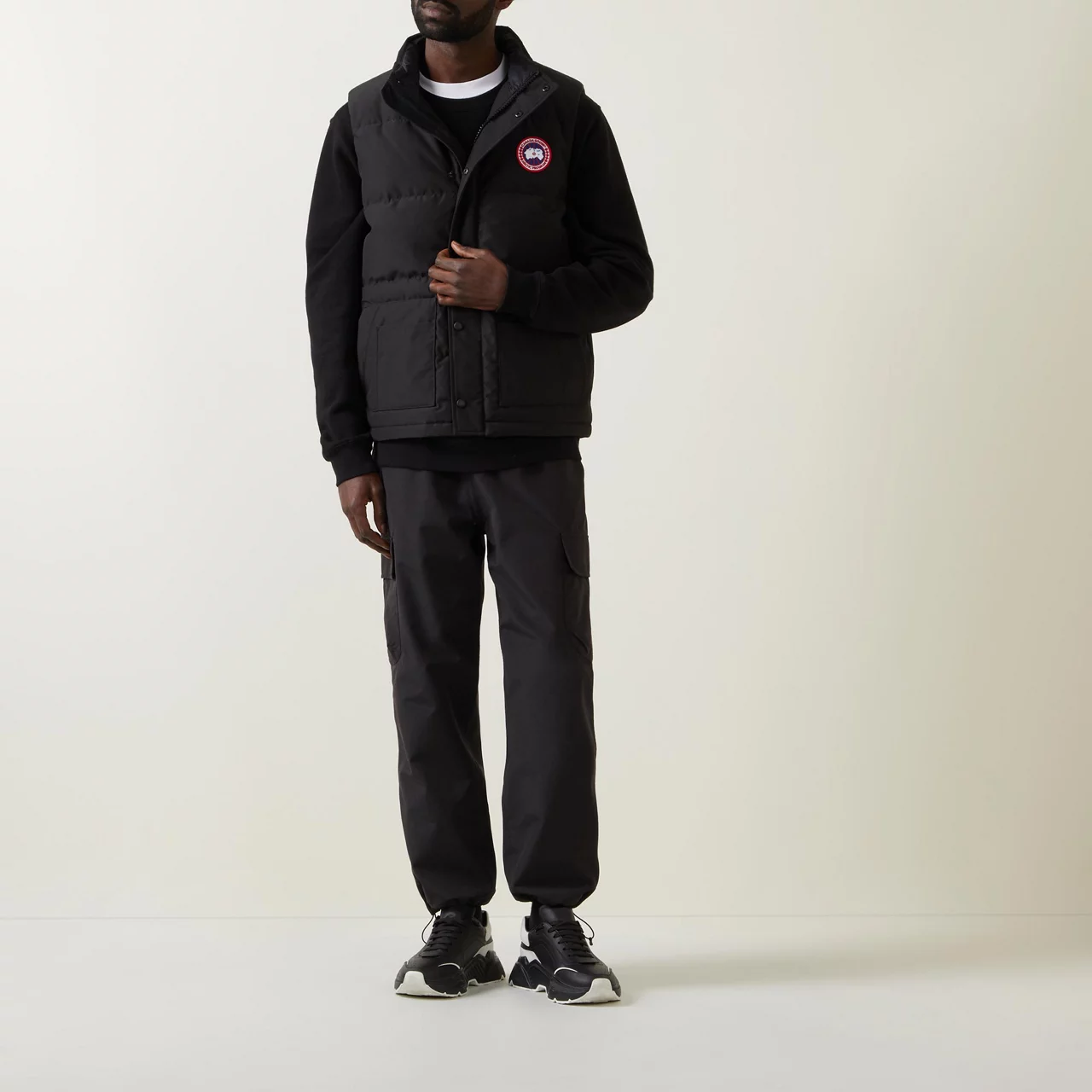 CANADA GOOSE The Sustainable Edit Freestyle Logo Down-Filled Gilet - Black