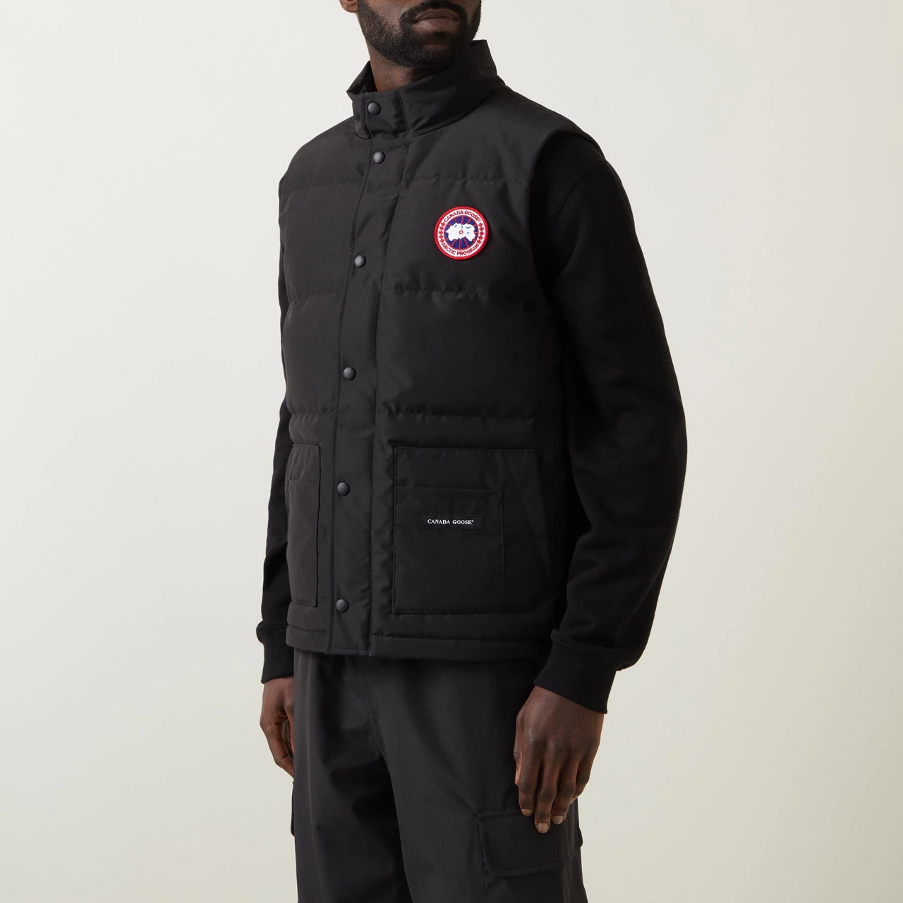 CANADA GOOSE The Sustainable Edit Freestyle Logo Down-Filled Gilet - Black