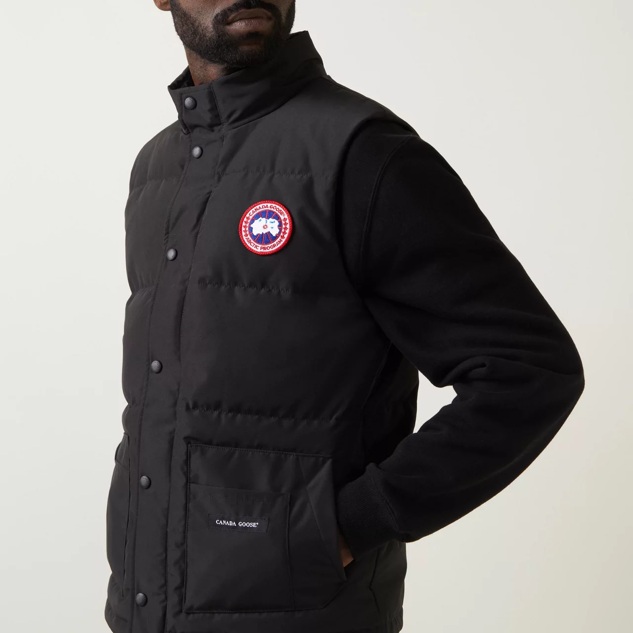 CANADA GOOSE The Sustainable Edit Freestyle Logo Down-Filled Gilet - Black