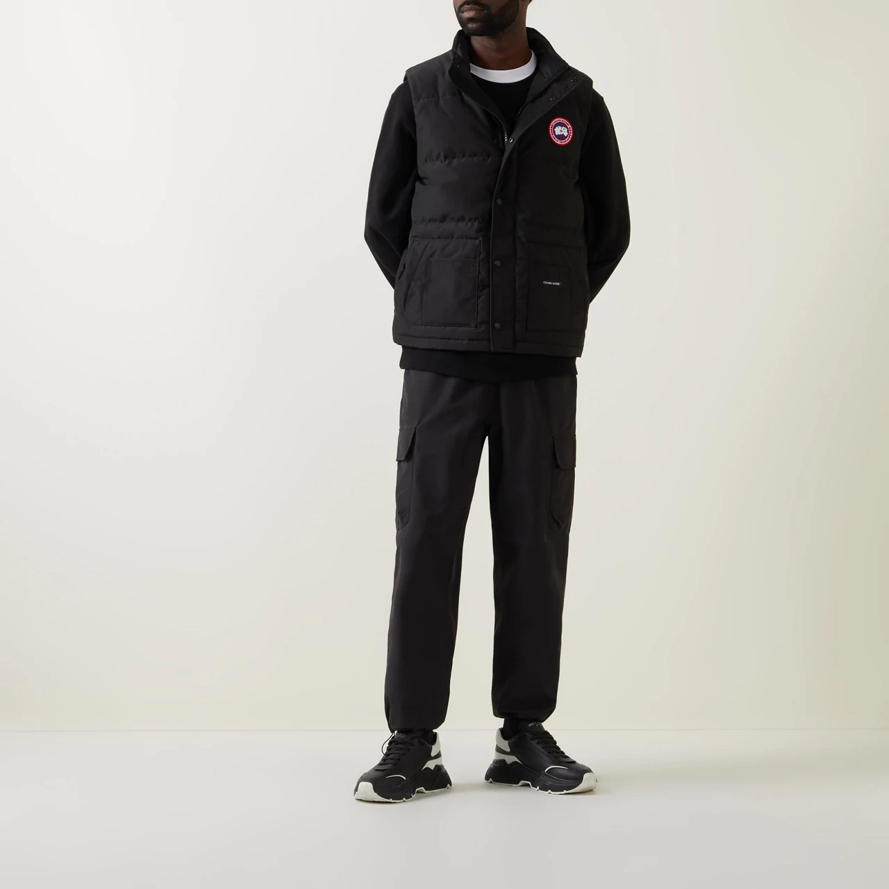 CANADA GOOSE The Sustainable Edit Freestyle Logo Down-Filled Gilet - Black