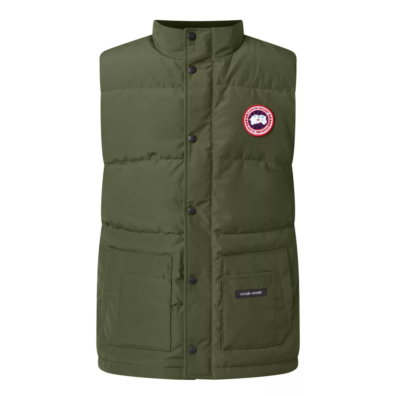 CANADA GOOSE The Sustainable Edit Freestyle Logo Down-Filled Gilet - Khaki