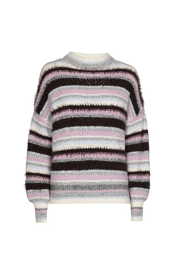 Caroline Biss MULTICOLOR STRIPED PULLOVER