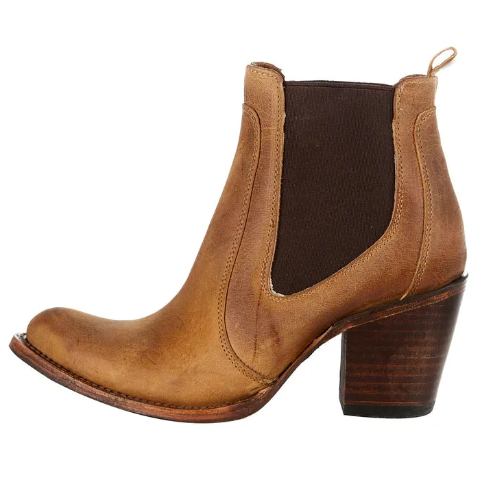 Circle G Tan Elastic Ankle Boot L5700