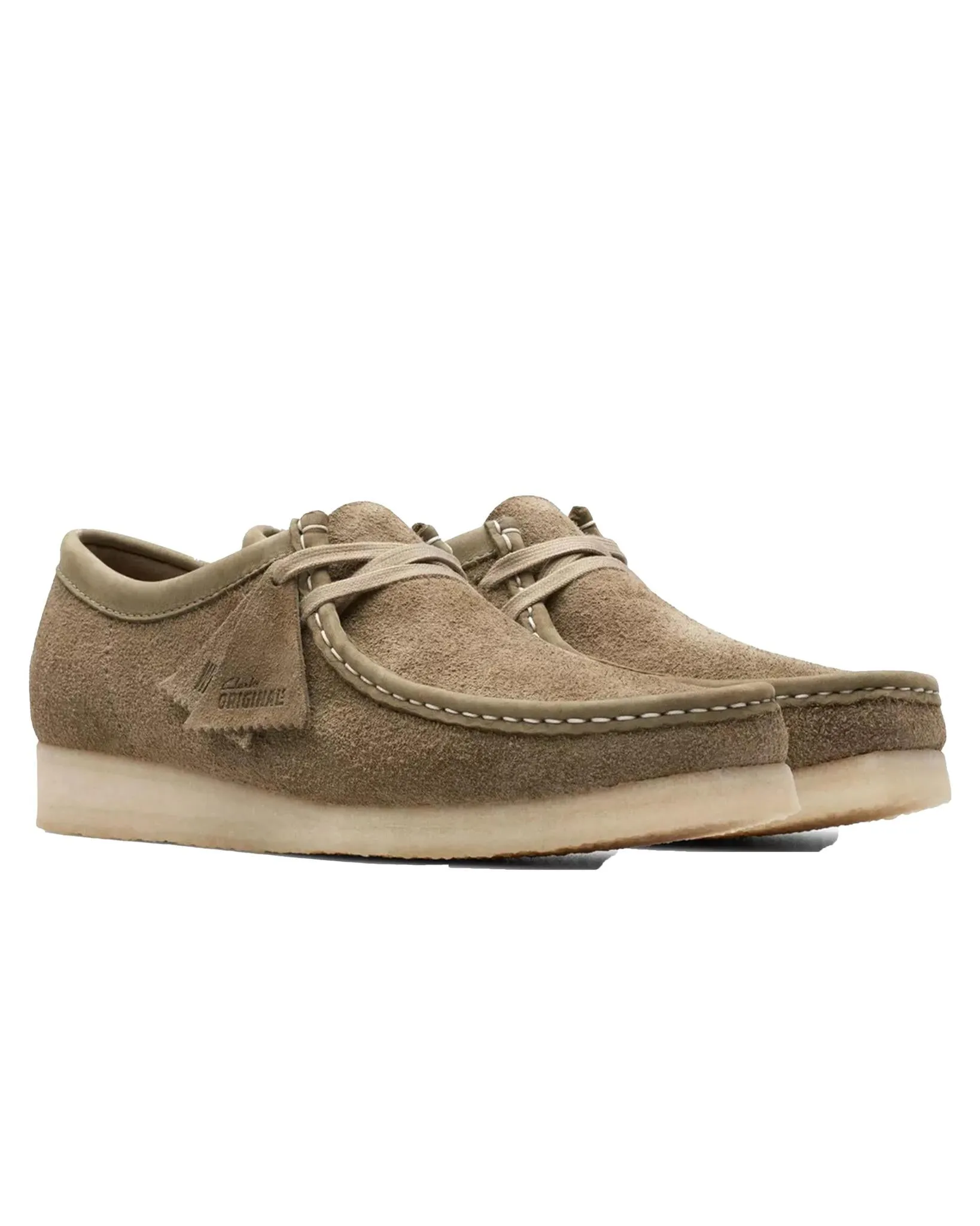 Clarks Wallabee Pale Khaki Suede