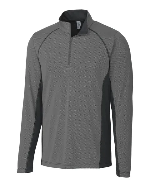 Cutter & Buck - Clique Men's Ice Pique Colorblock Half Zip Pullover