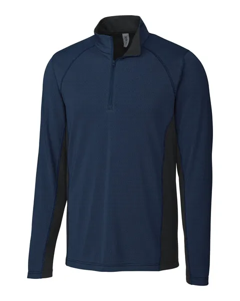 Cutter & Buck - Clique Men's Ice Pique Colorblock Half Zip Pullover