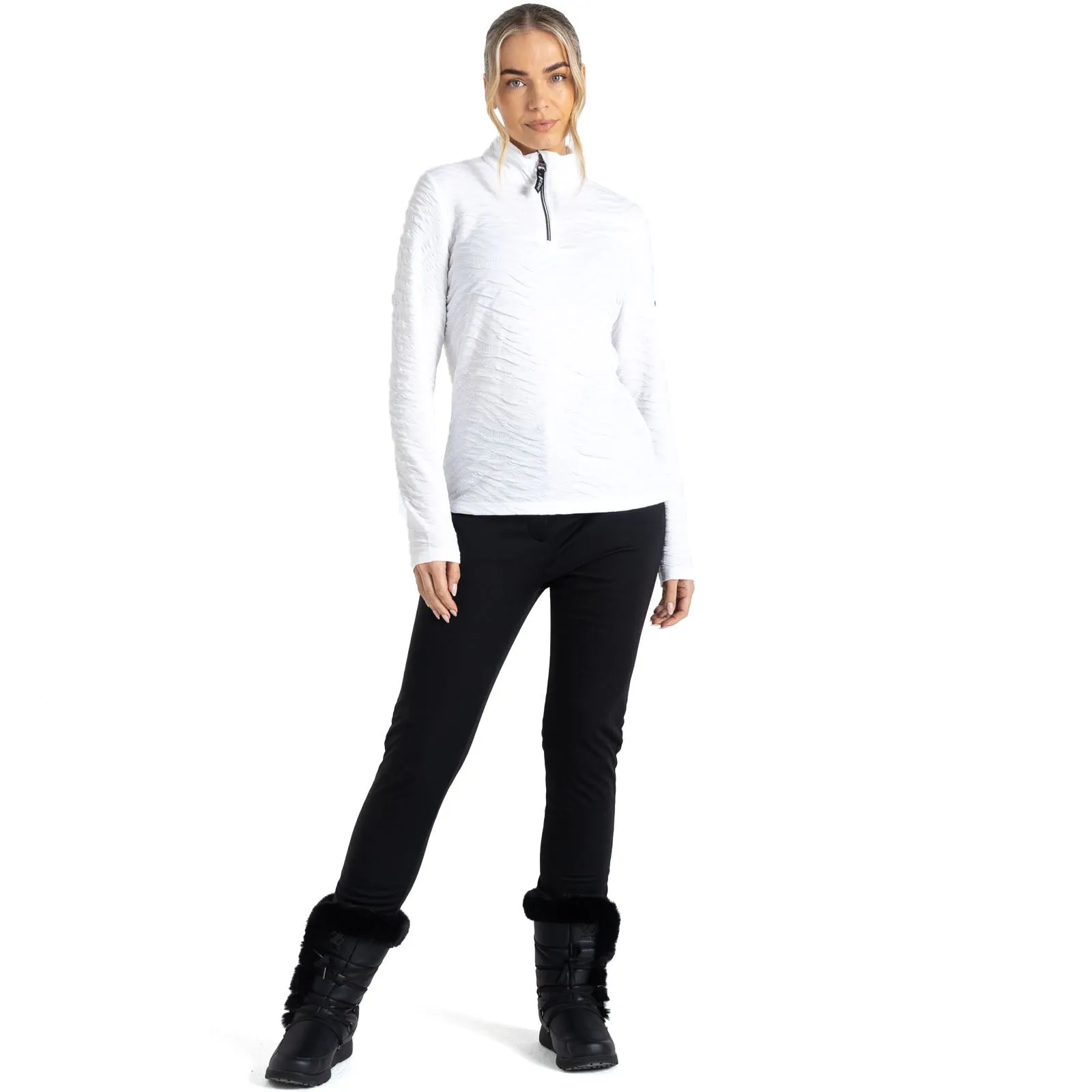 Dare 2b Womens Glamourize Half Zip Lightweight Pullover Midlayer - White