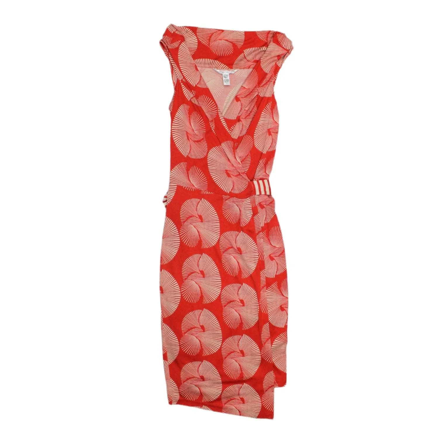 Diane Von Furstenberg Red Silk Wrap Dress